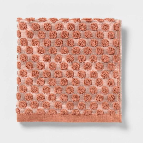 Threshold - 6pc Performance Plus Textured Dot Bath Towel Set T Terracotta - Picture 3 of 6